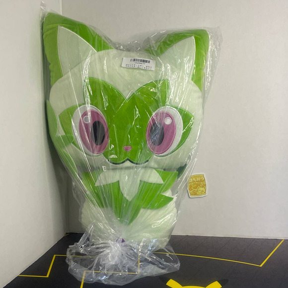 Pokemon Other - Pokemon Sprigatito Nyahoja Mechadeka Big Plush Doll Cushion Pillow Banpresto
